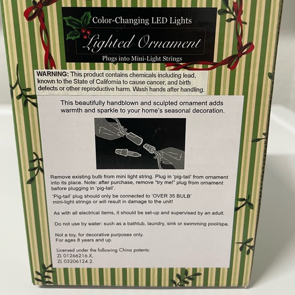 Color-Changing LED Lights Lighted Ornament - Picture 4 of 8